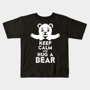 Cute Bear Hug Design Kids T-Shirt